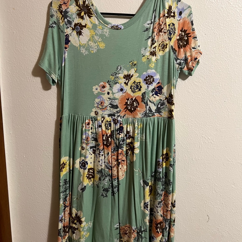 Cherish Mint‎ Green Floral Dress size large